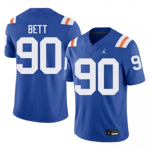 UF Gators #90 Brendan Bett Royal Football Alternate Jersey | Men's NCAA Authentic Edition 10394784