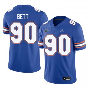 UF Gators #90 Brendan Bett Royal Football Jersey | Men's NCAA Authentic Edition 37027686