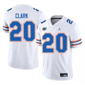 UF Gators #20 Duke Clark White Football Jersey | Men's NCAA Authentic Edition 50007399