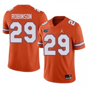 Jaden Robinson Gators #29 Orange Football Jersey | Men's Authentic Player Edition 79547710