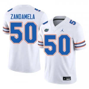 Jason Zandamela #50 Florida Gators White Football High School Jersey | Men's Official Team Gear 77919477