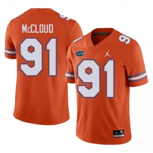 Jeramiah McCloud Gators #91 Orange Football Jersey | Men's Authentic Player Edition 13607292