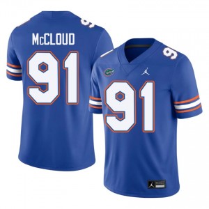 Jeramiah McCloud #91 Florida Gators Royal Football University Jersey | Men's Official Team Gear 32339464