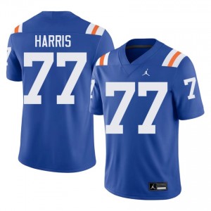 Knijeah Harris Gators #77 Royal Football Alternate Jersey | Men's Authentic College Edition 47828921