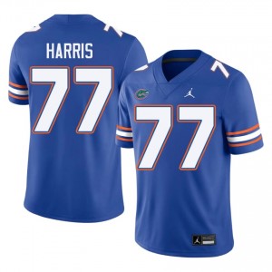 Knijeah Harris Gators #77 Royal Football Jersey | Men's Authentic University Edition 58618684