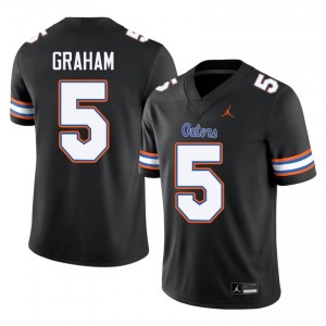 Myles Graham Gators #5 Black Football Jersey | Men's Authentic NCAA Edition 87599303