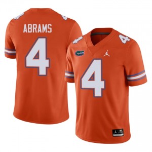 TJ Abrams Gators #4 Orange Football Jersey | Men's Authentic Player Edition 81267039