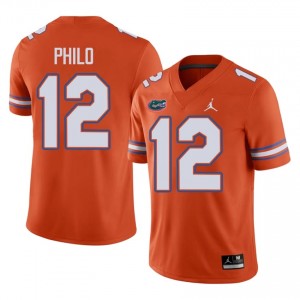 Aaron Philo Gators #12 Orange Football Jersey | Men's Authentic Player Edition 66391665