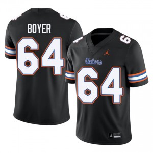 UF Gators #64 Eagan Boyer Black Football Jersey | Men's NCAA Authentic Edition 41190567