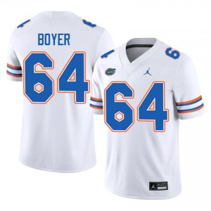 #64 Eagan Boyer Florida White Men's Jersey | Premium High School Football Gear 81887908