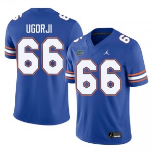 UF Gators #66 Emeka Ugorji Royal Football Jersey | Men's NCAA Authentic Edition 45371666