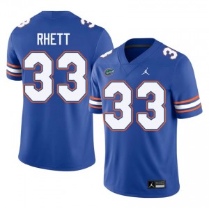 UF Gators #33 Errict Rhett Royal Football Jersey | Men's NCAA Authentic Edition 50519434