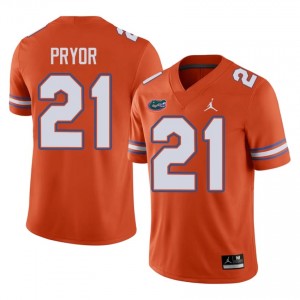 #21 Evan Pryor Florida Orange Men's Jersey | Premium Player Football Gear 68267555