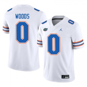#0 Jayden Woods Florida White Men's Jersey | Premium High School Football Gear 52787856