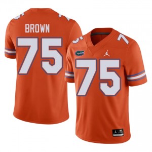 UF Gators #75 Lomas Brown Orange Football Jersey | Men's NCAA Authentic Edition 80952896