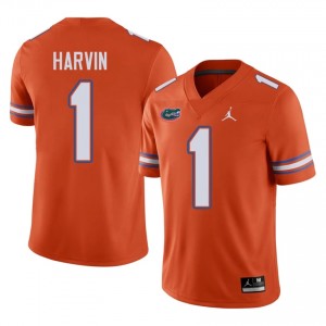 UF Gators #1 Percy Harvin Orange Football Jersey | Men's NCAA Authentic Edition 86155082