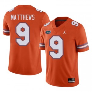 #9 Shane Matthews Florida Orange Men's Jersey | Premium Player Football Gear 81326419