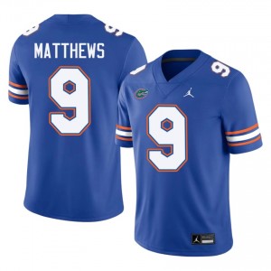 UF Gators #9 Shane Matthews Royal Football Jersey | Men's NCAA Authentic Edition 83963733