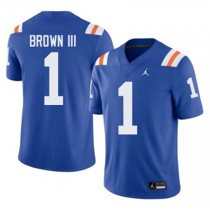 UF Gators #1 Vernell Brown III Royal Football Alternate Jersey | Men's NCAA Authentic Edition 46412443