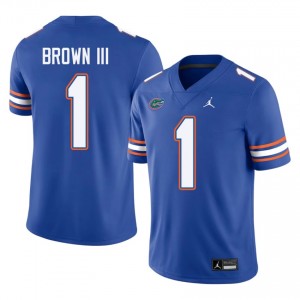 UF Gators #1 Vernell Brown III Royal Football Jersey | Men's NCAA Authentic Edition 56248645
