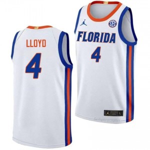 Alex Lloyd #4 Florida Gators White Basketball College Jersey | Men's Official Team Gear 28569278