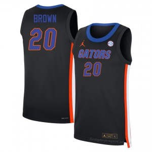 Isaiah Brown Gators #20 Black Basketball Jersey | Men's Authentic High School Edition 97240984