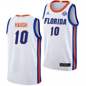 Thomas Haugh Gators #10 White Basketball Jersey | Men's Authentic NCAA Edition 23579925