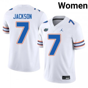 #7 Amir Jackson Florida White Women's Jersey | Premium High School Football Gear 59536103