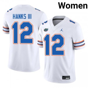 UF Gators #12 Ben Hanks III White Football Jersey | Women's NCAA Authentic Edition 20002495
