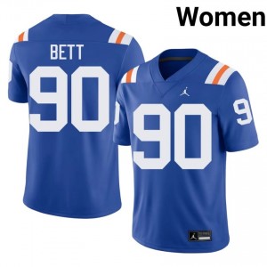 Brendan Bett Gators #90 Royal Football Alternate Jersey | Women's Authentic College Edition 23095385