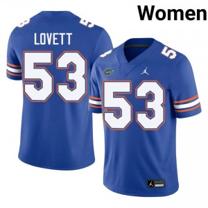 #53 Bryce Lovett Florida Royal Women's Jersey | Premium University Football Gear 52515549