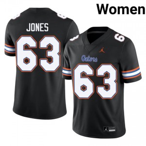 Caden Jones #63 Florida Gators Black Football NCAA Jersey | Women's Official Team Gear 67799294