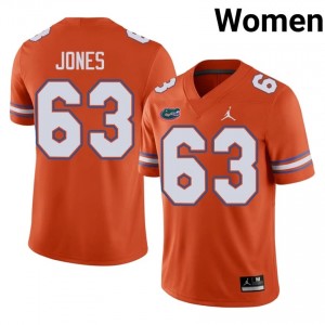 #63 Caden Jones Florida Orange Women's Jersey | Premium Player Football Gear 80824385