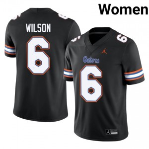 Dallas Wilson Gators #6 Black Football Jersey | Women's Authentic NCAA Edition 23512487