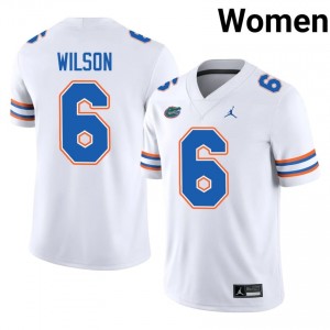 Dallas Wilson #6 Florida Gators White Football High School Jersey | Women's Official Team Gear 45563538