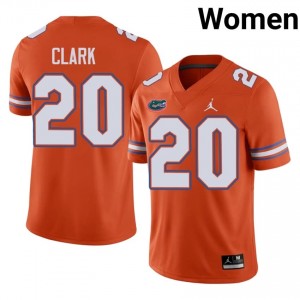 #20 Duke Clark Florida Orange Women's Jersey | Premium Player Football Gear 97298024