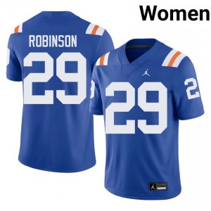 UF Gators #29 Jaden Robinson Royal Football Alternate Jersey | Women's NCAA Authentic Edition 75971343