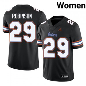 Jaden Robinson #29 Florida Gators Black Football NCAA Jersey | Women's Official Team Gear 96170294