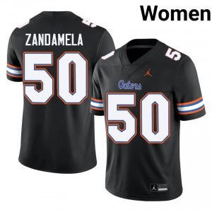 #50 Jason Zandamela Florida Black Women's Jersey | Premium NCAA Football Gear 42027022