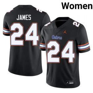 Kamran James Gators #24 Black Football Jersey | Women's Authentic NCAA Edition 44923178