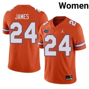 UF Gators #24 Kamran James Orange Football Jersey | Women's NCAA Authentic Edition 14635930