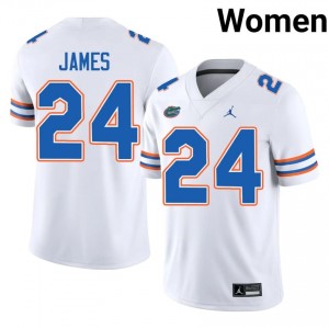 Kamran James #24 Florida Gators White Football High School Jersey | Women's Official Team Gear 76803535
