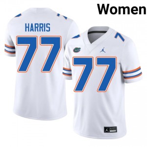 Knijeah Harris #77 Florida Gators White Football High School Jersey | Women's Official Team Gear 36053558