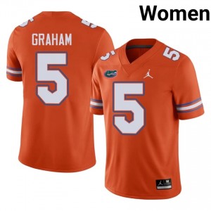Myles Graham Gators #5 Orange Football Jersey | Women's Authentic Player Edition 99219400
