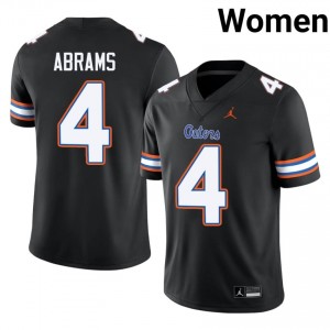 TJ Abrams #4 Florida Gators Black Football NCAA Jersey | Women's Official Team Gear 41554194