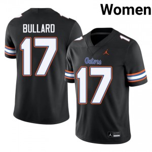 UF Gators #17 Titus Bullard Black Football Jersey | Women's NCAA Authentic Edition 57254638