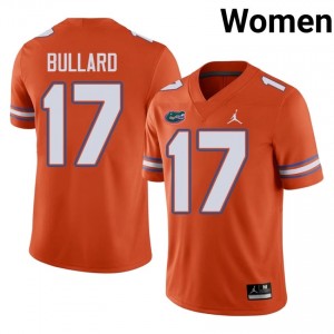 Titus Bullard #17 Florida Gators Orange Football Player Jersey | Women's Official Team Gear 57761620