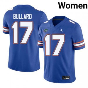 Titus Bullard Gators #17 Royal Football Jersey | Women's Authentic University Edition 78476007