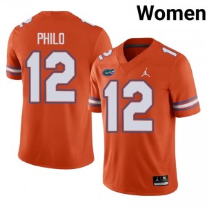 #12 Aaron Philo Florida Orange Women's Jersey | Premium Player Football Gear 46506011