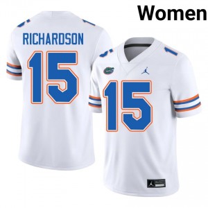 UF Gators #15 Anthony Richardson White Football Jersey | Women's NCAA Authentic Edition 69785582